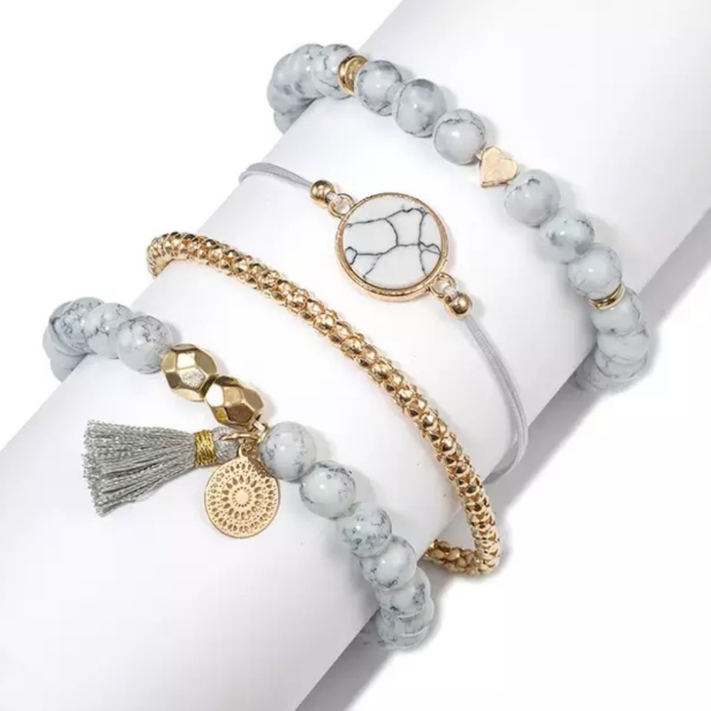 3 for $30 🍍 Marble Bohemian Charm Bracelet